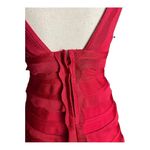 Nasty Gal  Red Scallop Hem Bodycon Mini Holiday Dress Size S Photo 5