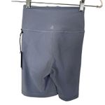 We Wore What  Lace Up Biker Short Solid Dusty Blue Size XSmall NWT Photo 6