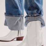 Free People New Frontier Western Bootie in White Leather Size EU 39.5 US 9.5 Photo 0