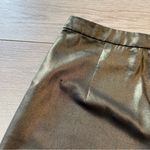 LPA  Gold Metallic Sheer High Waisted Cropped Gaucho Wide Leg Pants Size S Photo 9