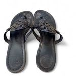 Tory Burch MILLER Croc Embossed SANDALS IN Chocolate BROWN SIZE 9 Photo 2