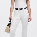 Madewell  Mid Rise Kick Out Crop Jeans White Size 27 Photo 0
