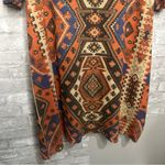 Fresh of LA Bohemian Geometric Print Dress Multicolor Size 2X Brown Photo 2
