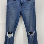 Good American good legs crop high waisted skinny deconstructed knees sz 00 Photo 4