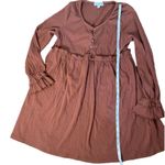 Burnt Orange Babydoll Tunic Top Size L Photo 6