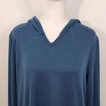 D&Co. Blue Long Sleeve Hoodie Size Small Blue Pullover Knit Hoodie Photo 2