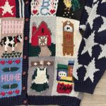 The Eagles Eye Sweater Womens Size Medium Farm Flag Heart Wool Knit Vintage 80s Photo 1