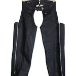 Harley Davidson HARLEY- DAVIDSON Cow Leather Moto Riding Chaps W's XL Black Adjustable Made USA Photo 1