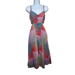 Saloni Lea Geometric Print Cotton Midi Dress Sz. 4 (US) Photo 2