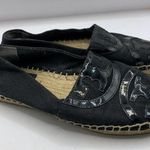 Tory Burch  Women's Poppy Espadrille Flats black size 6 E10 Photo 3