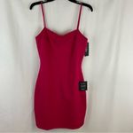 Lulus Lulu’s Hot Pink Spaghetti Strap Mini Slip Dress Barbie Glam Party Clubbing NEW Photo 2