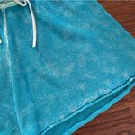 Free People  Summertime Blues Knit Shorts Sz XL Blue Butterfly Photo 11