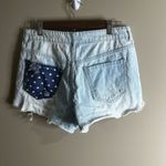 Refuge American flag distressed jean shorts size 8 Photo 5