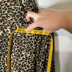 Tahari  Leopard Blouse Womens Large Bell Sleeve Ruffle Front Gathered Cuff‎ Photo 7
