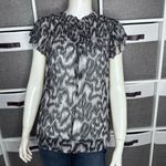 Caballero Collection Lara Top in Inky Ikat Size Small Black Photo 2