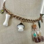 Whimsical Charm Choker Necklace Cottagecore Fairycore Frog Mushroom Terrarium Photo 1