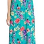 Yumi Kim - Floral Maxi Dress Green Multicolor Floral Spaghetti Strap Sz Xs Photo 0