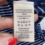 Free People We The S Small Hong Kong Henley Top Navy Striped Raw Hem Boho Beachy Photo 7