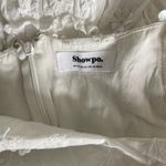 Showpo White Eyelet Lace Mini Dress Square Neck Floral Coastal Bridal Size 12 Photo 9