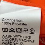 SheIn Orange White Print Strapless Corset Lace-Up Back Top Size XS Photo 5