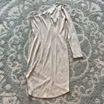 BCBG Maxazria Glitter Sparkle One Shoulder Midi Dress Photo 4