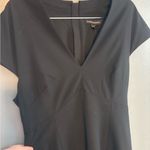 Banana Republic NWT  Wool Blend Black V-Neck Straight Career Dress Photo 3
