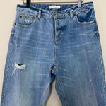 Avec Les Filles  Distressed Button Fly Straight Raw Hem Jeans Size 29 Photo 1