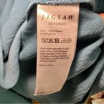 Jigsaw Japanese Crepe Shirt Dress Size US 4 Long Sleeve Maxi Dusty Blue Photo 9