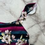 Hula Honey  Juniors Sweet Bloom Striped Bikini Top Pink Black Size M New Photo 2