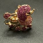 1pc Rhinestone Poodle Dog Keychain Cute Animal Alloy Key Chain Ring Bag Backpack Pink Photo 4