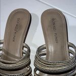 Donald J. Pliner Women's Silver Slide Sandals Platino metallic 6.5 kitten heel Photo 1