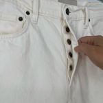 St. Agni High Rise Straight Jeans White Cream Women's Size 29 Button Fly Photo 5