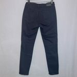 ZARA  Denim Black Wash High Rise Gold Glitter Tuxedo Stripe Skinny Jeans size 8 Photo 4