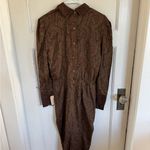 Neiman Marcus NWT  Vintage silk wool paisley floral brown dress size 8 Photo 5