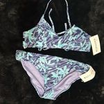 Athleta NWT Palm Tropic Bikini SET Large Top & XL Bottom Island Blue Purple Swim Photo 0