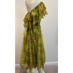 ASOS #4 NWT!   Women's Floral Lime Green Georgette One Shoulder Dress, Sz: 10 Photo 2
