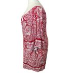 Umgee Dress Off Shoulder Bell Sleeve Red Paisley Floral 2XL Boho Peasant Holiday Photo 4