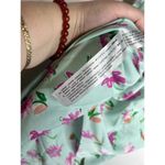 ZARA  Satin Floral Sleeveless V-Neck Ruffle Trim Side Slit Midi Dress S NWT Photo 8