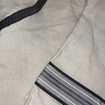 Peck & Peck Peck &‎ Peck Cream Linen V-Neck Poncho Top Size L Striped Trim Casual Photo 7