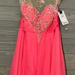 Mac Duggal  prom dress women’s 16 elegant coral formal gown Photo 2