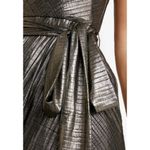 Ted Baker ππ Gabria One Shoulder Drape Midi Dress ~ Metallic Gold US 12 NWT Photo 11