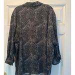 Jennifer Moore JM Collection By Womens Black & Gray Animal Print Button-Up Blous Photo 1