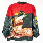 Chico's Womens Vintage 90s Japan Geisha Mandarin Collar 100% Silk Blouse Size L Photo 5