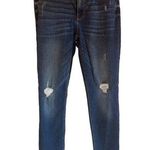 White House | Black Market Womens Skinny Distressed Jeans Size 26 Blue Stretch Den Photo 0