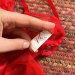 80s VINTAGE RED SATIN & LACE LINGERIE SEXY BODYSUIT Size M Photo 3