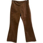 Free People New In My Feelings Brown Velvet Crop Flare High Rise Pants Small Photo 4