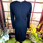 Carlisle  Double Zipper Ruched Front Slimming Dress Black 8 Photo 11