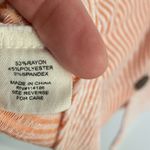 Retrology Peach Orange & White Striped Short Sleeve Women’s Casual Top Size L Size L Photo 5