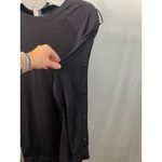 Athleta  Black‎ Button Sleeve Long Sleeve Casual Tunic Dress - Medium Photo 2