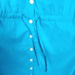 Eddie Bauer  Cotton Dress Turquoise Embroidered Fit and Flare Sun Summer Size 6P Photo 5